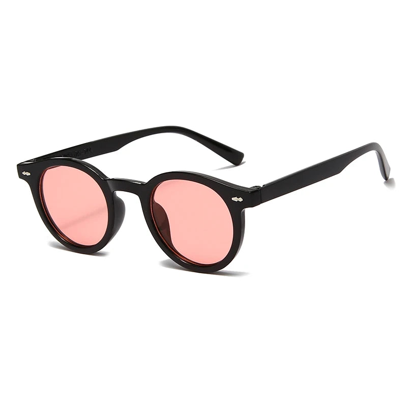 Lunettes noires à verres rose saumon